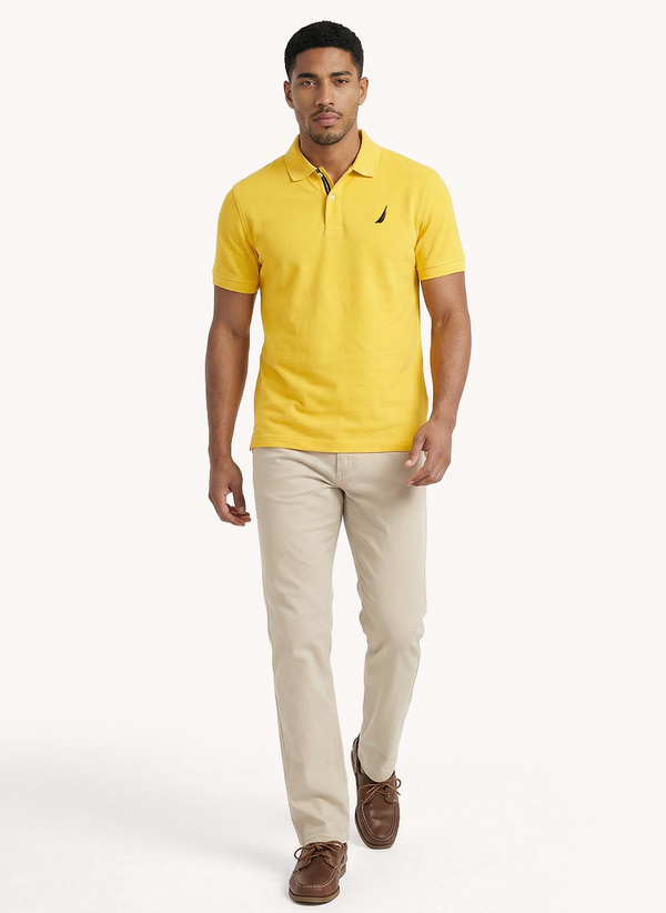 Men's Solid Polo - Daffodil