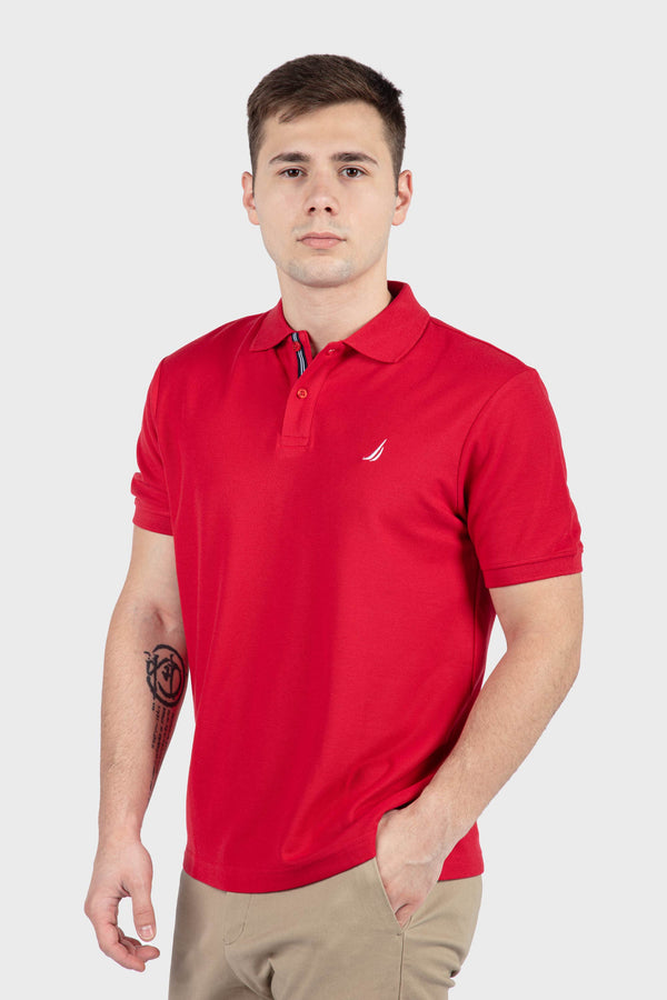 تيشيرت بولو سادة رجالي - أحمر