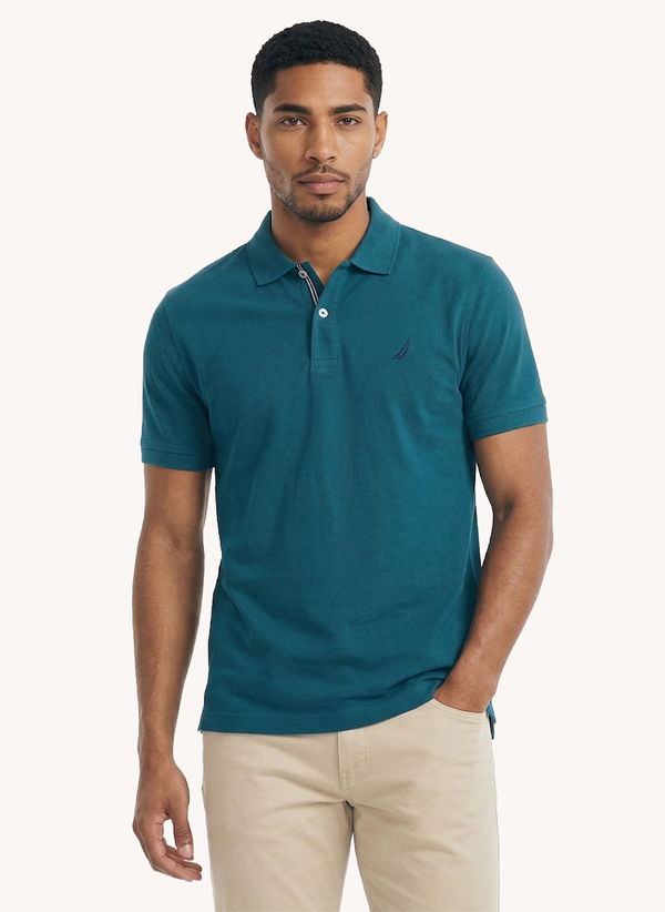 Men's Solid Polo - Teal