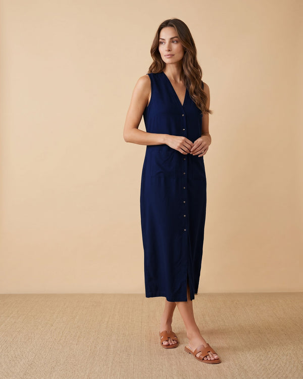 Women's Maxi Dress - NAVY