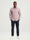 Men's Dyed Long Sleeve Shirt - Mauve