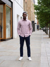 Men's Dyed Long Sleeve Shirt - Mauve