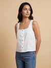 Women's Sleeveless top - White