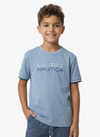تي شيرت برقبة دائرية للأولاد - أزرق فاتح