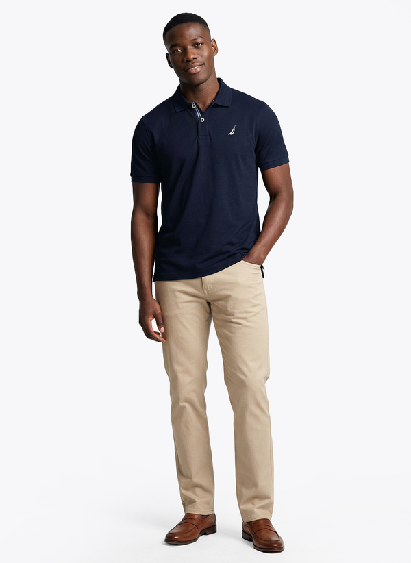 Men's Solid Polo - NAVY