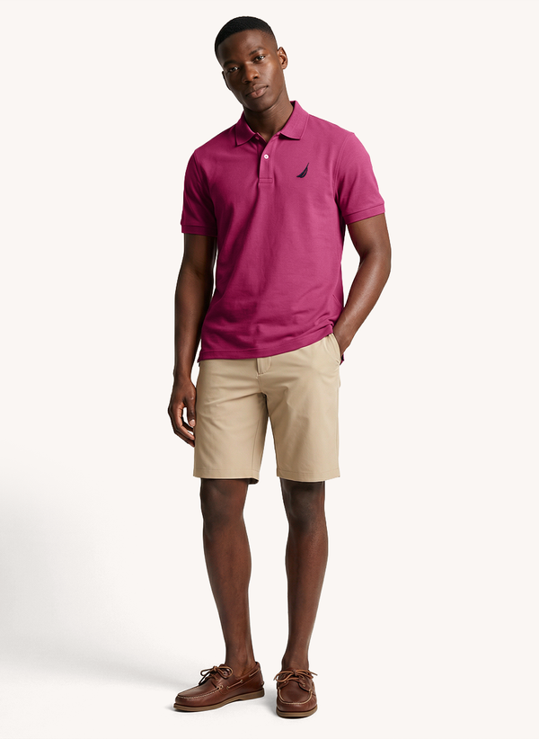 Men's Solid Polo - Sangria