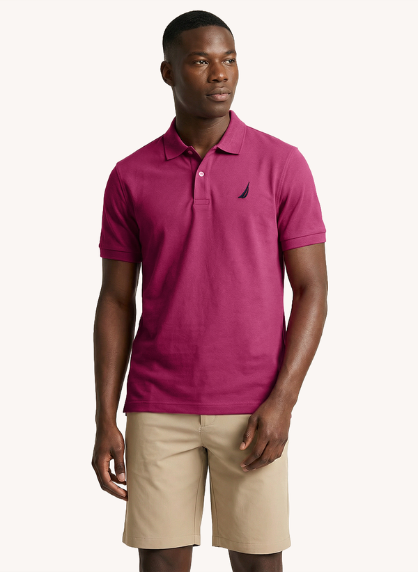 Men's Solid Polo - Sangria