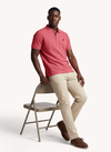Men's Solid Polo - Sunkist Coral