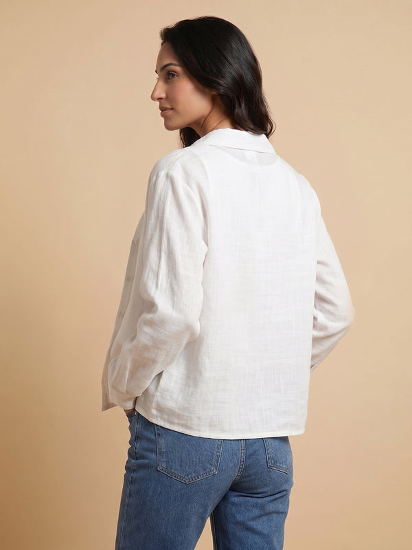 Women's Long Sleeve Shirt - White