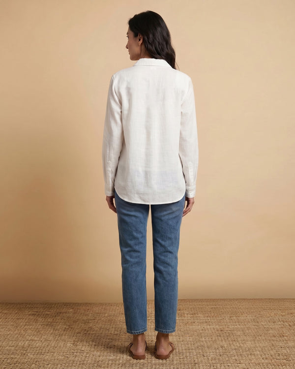 Women's Long Sleeve Shirt - White