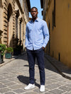 Men's Dyed Long Sleeve Shirt - Blue