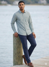 Men's Dyed Long Sleeve Shirt - Teal