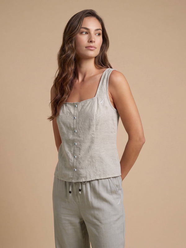 Women's Sleeveless top - Beige