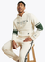 سويتشيرت بغطاء للرأس بأكمام طويلة للرجال - أبيض هادئ